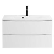 Тумба с раковиной BelBagno Marino MARINO-1100-2C-SO-BO-P 110 bianco opaco