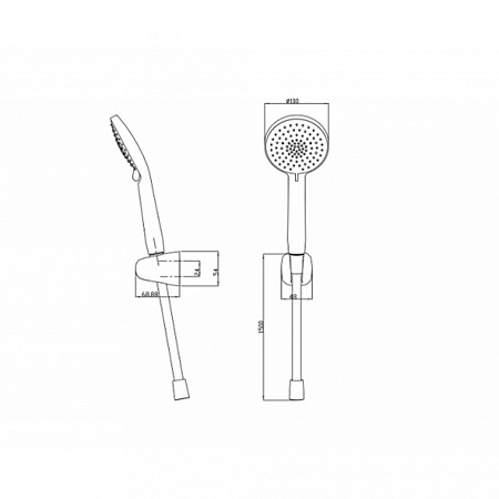Душевая лейка Bravat D2113CP-ENG хром