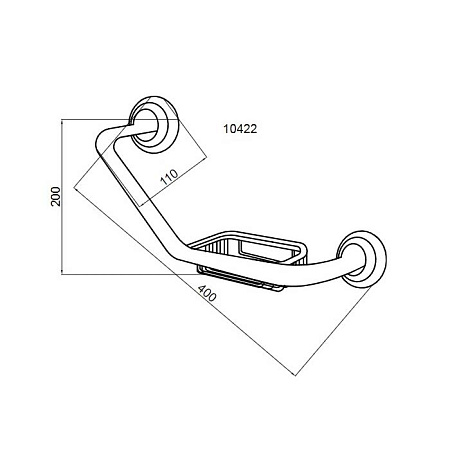 Поручень Boheme Brillante 10448 с мыльницей, хром