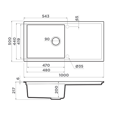 Кухонная мойка Omoikiri Sintesi 100-CN 100x50x21.7 canyon