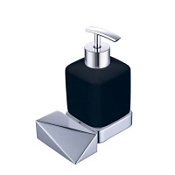 Дозатор для жидкого мыла Boheme New Venturo 10317-CR-B хром/черный