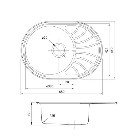 Мойка кухонная IDDIS Suno S SUN65SDi77 65х46 хром