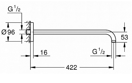 Кронштейн для верхнего душа Grohe Rainshower 26146LS0