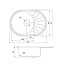 Мойка кухонная IDDIS Suno S SUN65SDi77 65х46 хром - фото 2