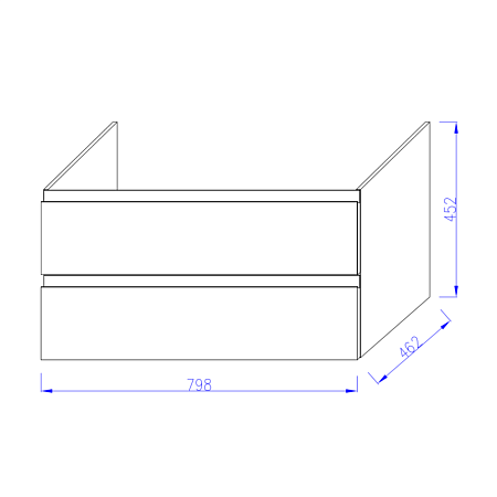 Тумба под раковину Jacob Delafon Madeleine EB2053-J5 80 белый блестящий
