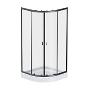 Душевой уголок AM.PM X-Joy W88G-205-090BT64 90x90 профиль черный матовый, стекло прозрачное