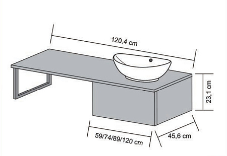 Тумба для комплекта Dreja Top 120 орех