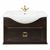 Тумба с раковиной Tessoro Foster TS-F9080-CH-N 80 подвесная, темный орех