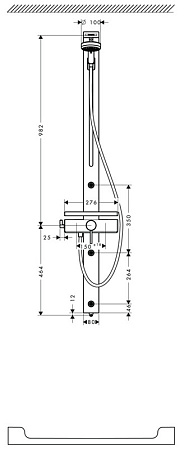 Душевая панель Hansgrohe Croma 100 27105000