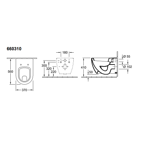 Унитаз подвесной Villeroy & Boch Subway 66031001 альпийский белый