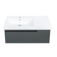 Тумба с раковиной La Fenice Elba FNC-01-ELB-G-90 L Grigio серый матовый