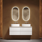 Мебель для ванной со столешницей Sancos Snob T 140 SNT70W+TT140A2 Bianco/Kreman