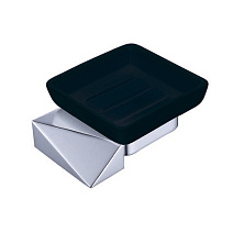 Мыльница Boheme New Venturo 10313-CR-B настенная, хром/черный