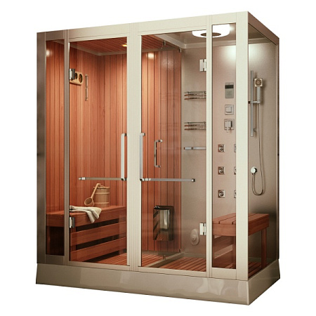 Душевая кабина Frank F918 L 1800*1300 с финской сауной