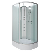 Душевая кабина Niagara Classic NG-33094-14LBKTG 100x90x210 стекло матовое/профиль серебро