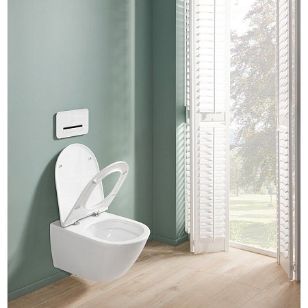Унитаз подвесной Villeroy & Boch Subway 3.0 4670T901 безободковый, с микролифтом, alpin