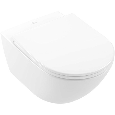 Унитаз подвесной Villeroy & Boch Subway 3.0 4670T901 безободковый, с микролифтом, alpin