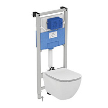 Комплект Ideal Standard Tesi T386801 подвесной унитаз + инсталляция + крышка-сидение