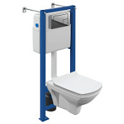 Комплект Cersanit CARINA XL CO DPL EO slim + VECTOR + CORNER унитаз+инсталляция+кнопка
