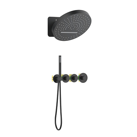 Душевой комплект Timo Saona SX-2329/03SM черный матовый