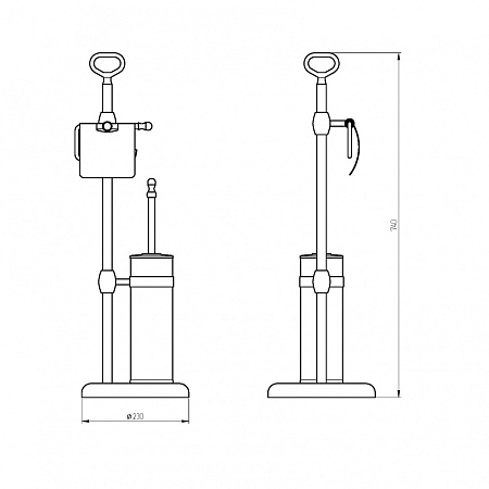 Стойка Migliore Mirella 17344 золото