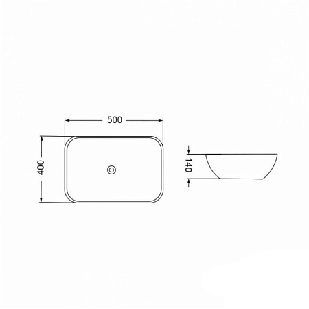 Раковина Vincea VBS-101MB 50 матовый черный