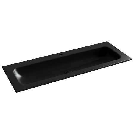 Раковина накладная Ceramica Nova Grace CN7017MB 121x45.7x13.7 одно отверстие, черный матовый