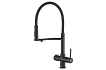 Смеситель Zorg Steel Hammer SH 2003 BLACK для кухонной мойки, черный