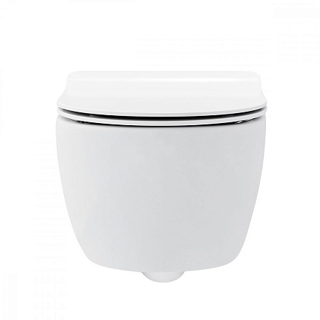 Унитаз подвесной SSWW CT2038V с тонкой крышкой, белый глянцевый