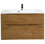 Тумба с раковиной BelBagno Marino MARINO-H60-900-2C-SO-RN-P + BB900/450-LV-MR-PR 90 rovere nature