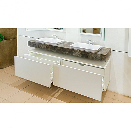 Тумба подвесная Velvex Unique Unit 80х40 белый лёд