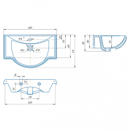 Мебель для ванной Opadiris Риспекто 00-00005813 65 белый матовый с фурнитурой хром