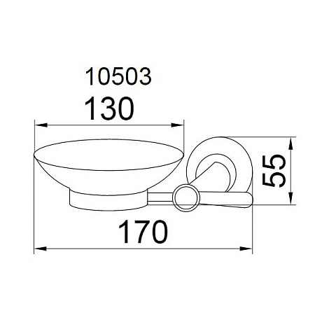 Мыльница Boheme Chiaro 10503 настенная, золото