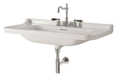 Раковина Kerasan Waldorf 4142K1bi/cr*3 100 c 3 отверстием под смеситель, белый