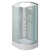 Душевая кабина Niagara Classic NG-33084-14LBKG 100x80x200 стекло матовое/профиль серебро