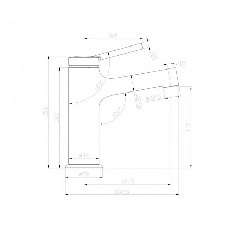Смеситель Lemark Minima LM3806C для раковины, хром