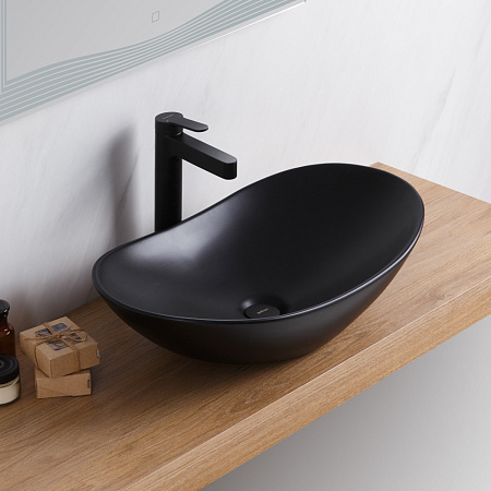 Раковина накладная BelBagno BB1404-H301 60.5x37x15 черный матовый