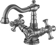 Смеситель Zorg Antic A 7009U-SL для раковины, серебро