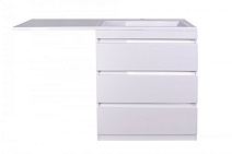 Тумба с раковиной напольная El Fante Даллас 150 R 3 ящика, пленка, белый Тумба с раковиной напольная El Fante Даллас 150 R 3 ящика, пленка, белый