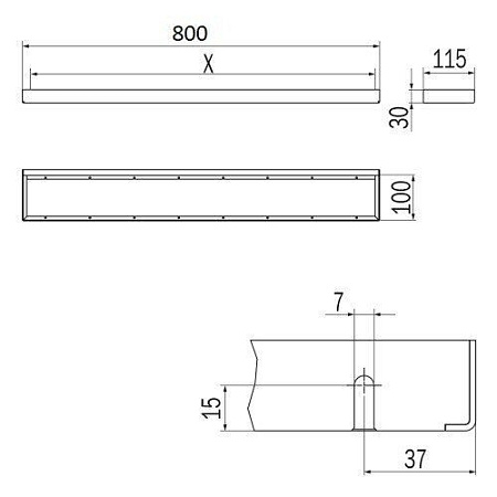 Рейлинг Inda Indissima Barra A8883ENS 80 брашированная нержавеющая сталь
