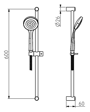 Душевой гарнитур Gattoni H2Omix1000 1081/PDC0