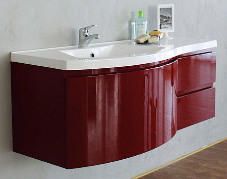 Тумба с раковиной BelBagno Prospero 120 rosso brilliante