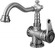 Смеситель Zorg Antic A 413U-SL для раковины, серебро