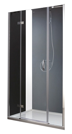Душевая дверь в нишу Cezares Bergamo BERGAMO-W-B-13-40+60/30-C-Cr-L прозрачное стекло