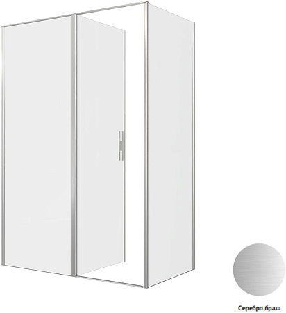 Душевой уголок Allen Brau Priority 3.31035.BA + 3.31041.BA 140x80 серебро браш