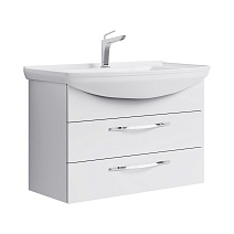 Тумба с раковиной Aqwella Аллегро Agr.01.08/2 85 подвесная, 2 ящика, белая