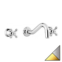 Смеситель Emmevi Deco Classic 12055CO для кухонной мойки, хром/золото