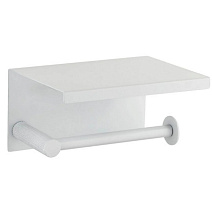 Держатель туалетной бумаги Boheme Uno 10971-MW с полкой, белый матовый