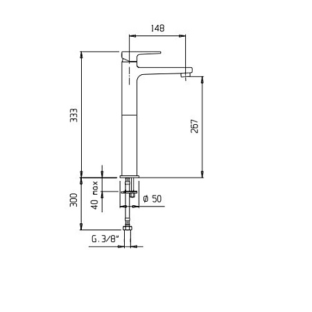 Смеситель Palazzani Wild 08301843 для раковины, матовый белый