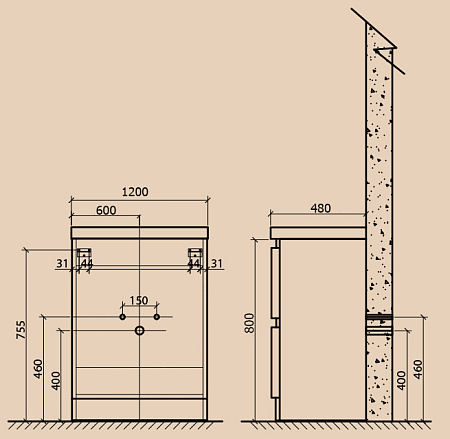 Тумба под раковину BelBagno Energia-N ENERGIA-N-1200-2C-PIA-2-BL 120 bianco lucido, напольная